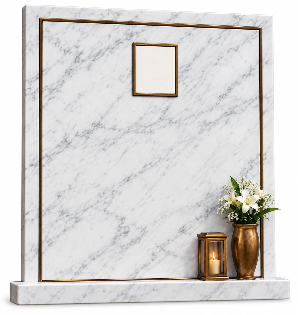 Ossario scatolato in marmo Bianco Carrara CD